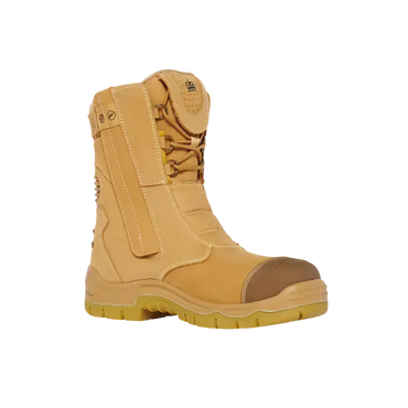 King Gee Bennu Rigger 9" Side Zip Work Boots Wheat K27173