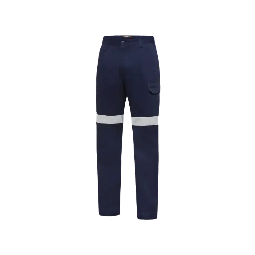 KingGee Men's Basic Reflective Cargo Drill Pants K53015 in Navy