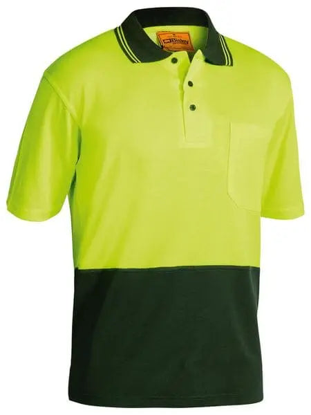 Bisley Workwear Hi-vis Short Sleeve Polo Shirt BK1234 Bisley Workwear