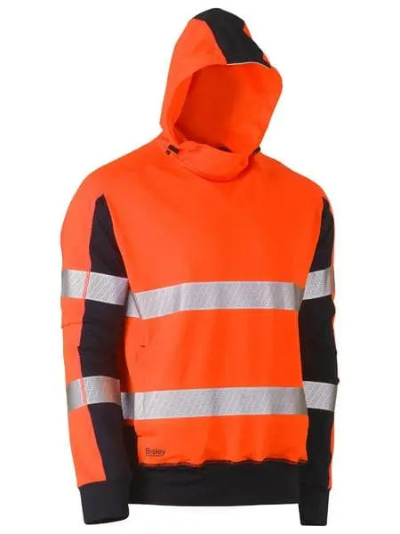 Bisley Taped Two Tone Hi Vis Contrast 4 Way Stretchy Hoodie BK6815T Bisley Workwear