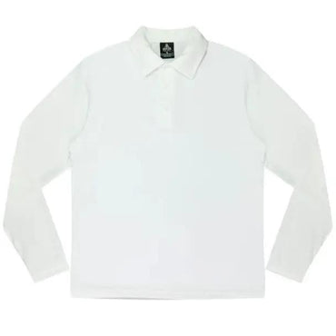 Aussie Pacific Botany Kids Long Sleeve Polo Shirt 3316 Casual Wear Aussie Pacific White 4