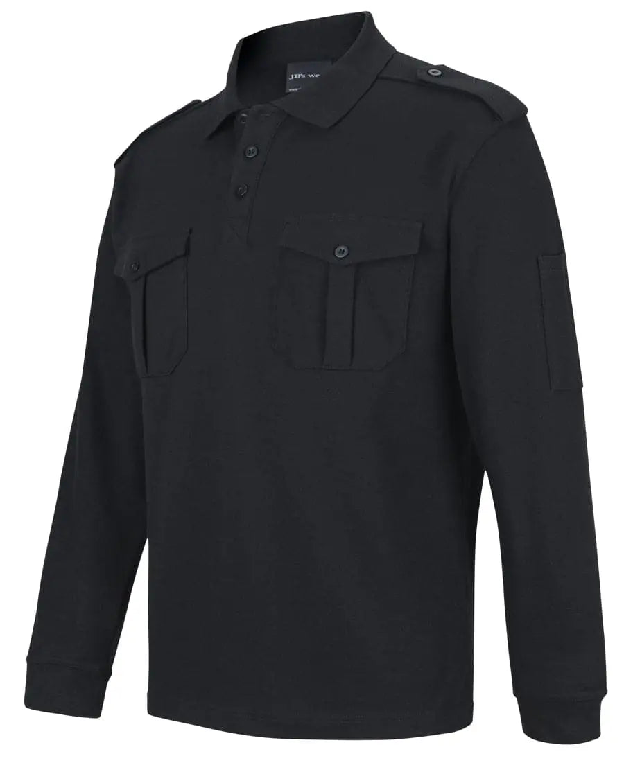 Jb's Long Sleeve Epaulette Polo Shirt 210EL Jb's Wear
