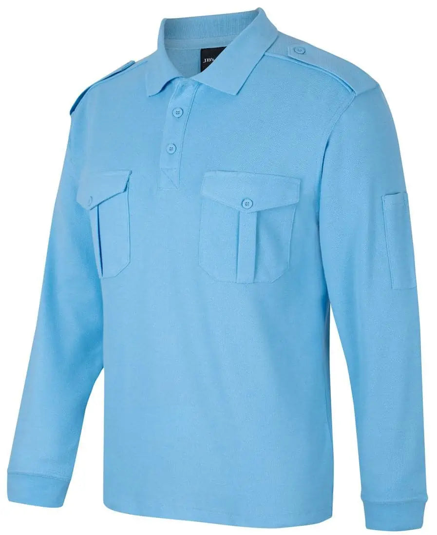 Jb's Long Sleeve Epaulette Polo Shirt 210EL Jb's Wear