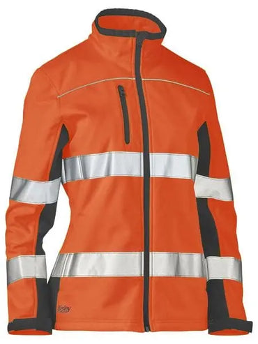 Bisley Women's Taped Two Tone Hi Vis Soft Shell Jacket BJL6059T Bisley Workwear