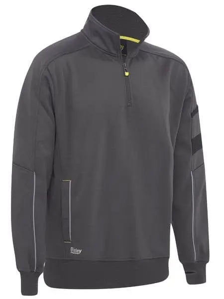 Bisley Work Fleece 1/4 Zip Pullover With Sherpa Lining BK6924 Bisley Workwear