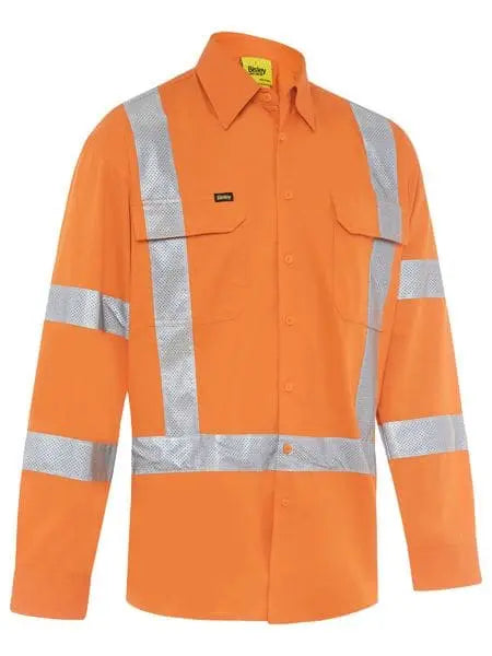 Bisley Workwear Taped X Back Biomotion Cool Lightweight Hi Vis Shirt BS6166XT Bisley Workwear