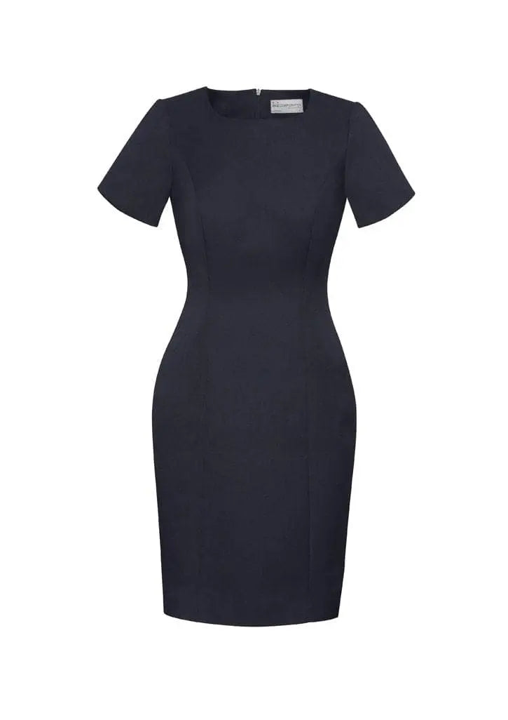 Biz Corporates Women's Short Sleeve Shift Dress 30112 - Flash Uniforms