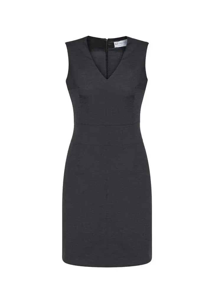Biz Corporates Womens Sleeveless V Neck Dress 30121 - Flash Uniforms