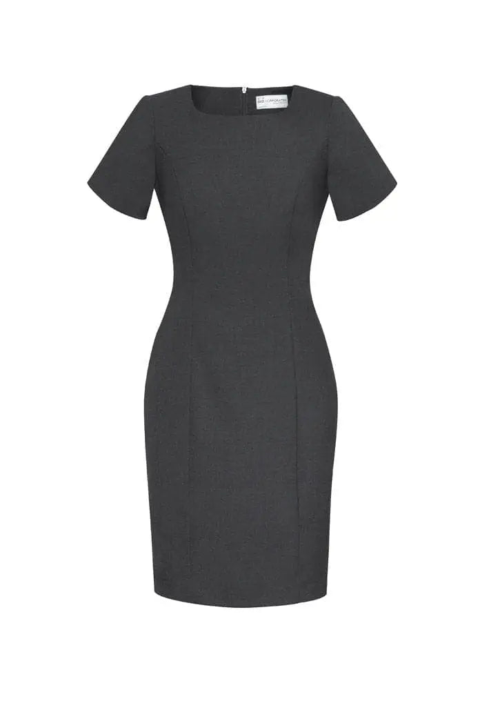 Biz Corporates Women's Short Sleeve Shift Dress 34012 - Flash Uniforms