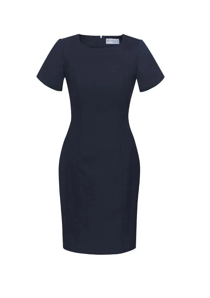 Biz Corporates Women's Short Sleeve Shift Dress 34012 - Flash Uniforms