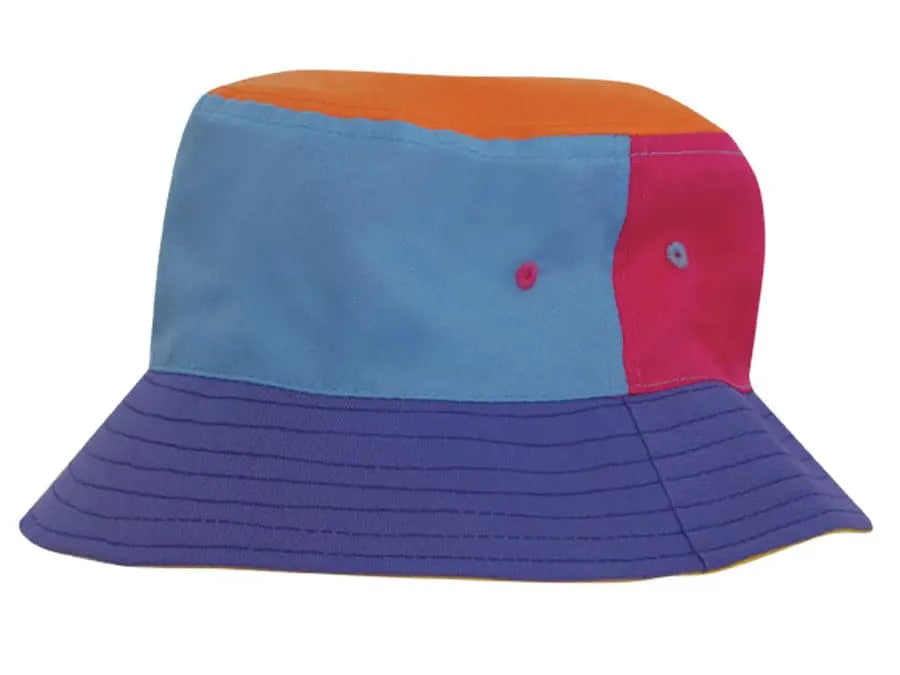 Headwear Multi Colour Breathable P/t Bucket Hat X12 - 3941 Headwear Professionals