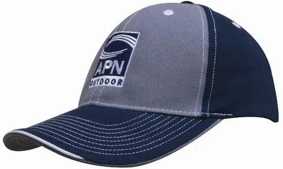 Headwear 2 Tone With Sandwich Lip Cap X12 - 4053 Headwear Professionals