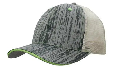 Headwear Woodprint Poly Twill Mesh Cap X12 - 4143 Headwear Professionals