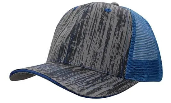Headwear Woodprint Poly Twill Mesh Cap X12 - 4144 Headwear Professionals