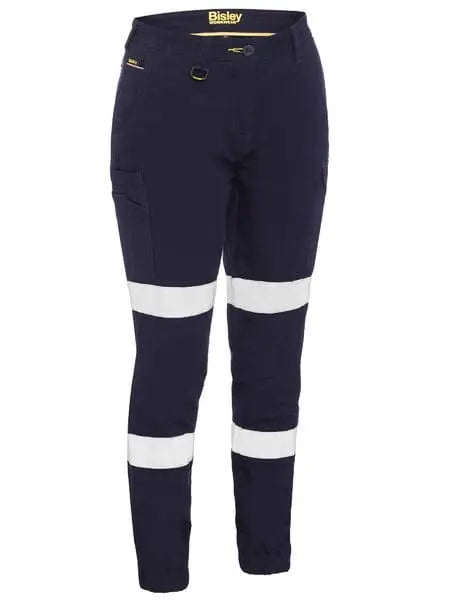 Bisley Women's Taped Cotton Cargo Cuffed Pants BPL6028T Bisley Workwear