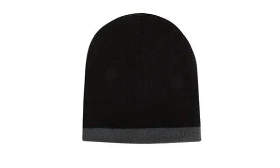 Headwear Acrylic Two Tone Roll Down Beanie X12 - 4188 Headwear Professionals