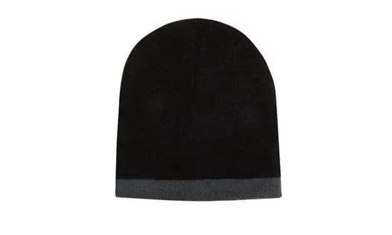 Headwear Acrylic Two Tone Roll Down Beanie X12 - 4188 Headwear Professionals