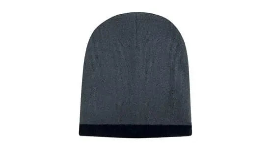 Headwear Acrylic Two Tone Roll Down Beanie X12 - 4188 Headwear Professionals