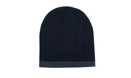 Headwear Acrylic Two Tone Roll Down Beanie X12 - 4188 Headwear Professionals