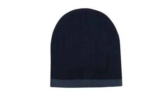Headwear Acrylic Two Tone Roll Down Beanie X12 - 4188 Headwear Professionals