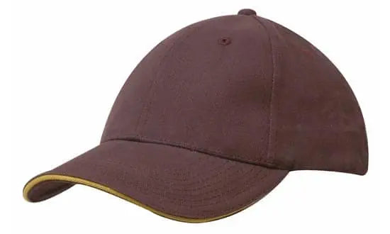 Headwear Brushed Heavy Cotton Cap With Sandwich Trim X12 - 4210 Headwear Professionals