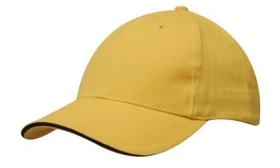 Headwear Brushed Heavy Cotton Cap With Sandwich Trim X12 - 4210 Headwear Professionals