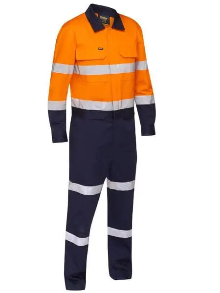 Bisley Taped Hi Vis Work Coverall With Waist Zip Opening BC6066T Bisley Workwear