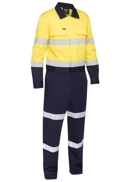 Bisley Taped Hi Vis Work Coverall With Waist Zip Opening BC6066T Bisley Workwear