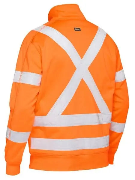 Bisley X Taped Hi Vis 1/4 Zip Pullover Vic Rail Orange BK6814XT Bisley Workwear