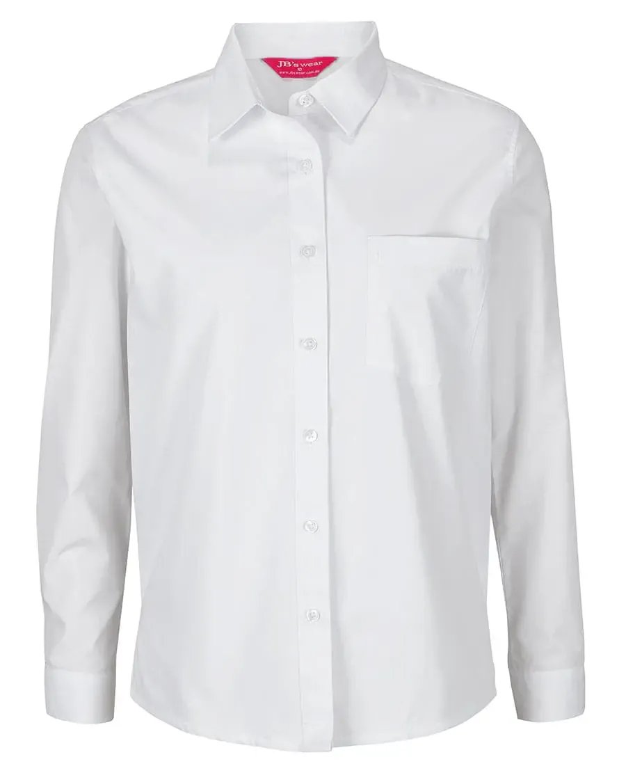 Women's Long Sleeve Double Layered Shirt 4DLSL in White