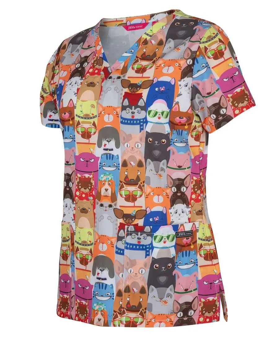 Jb's Wear Women's Printed Scrub Top 4STP1 Jb's Wear