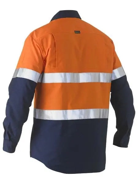 Taped Two Tone Hi Vis Recycled Drill Shirt BS6996T Bisley Workwear