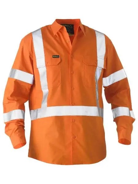 X Taped Hi Vis Recycled Drill Shirt BS6266XT Bisley Workwear