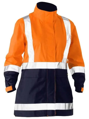 Bisley Women's Taped Hi Vis Recycled Rain Shell Jacket BJL6766T Bisley Workwear