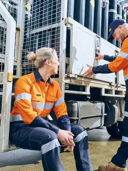 Bisley Apex 185 Women's Taped Hi Vis FR Vented Shirt BL8438T - Flash Uniforms