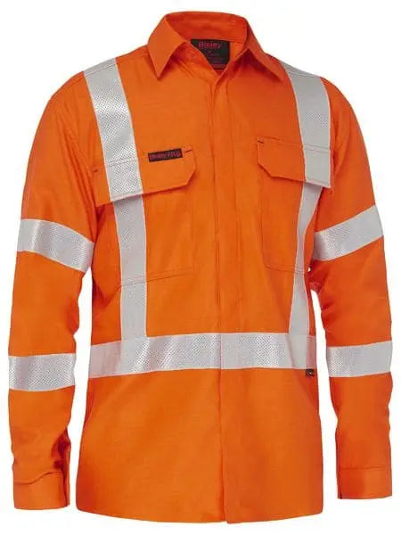 Bisley Workwear Apex 185 X Taped Hi Vis FR Vented Shirt BS8439XT - Flash Uniforms