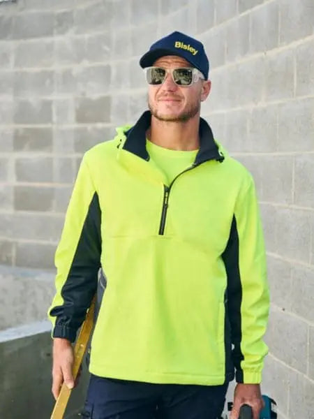 Bisley Workwear Hi Vis Water Repellent Fleece Hoodie BK6571 Bisley Workwear