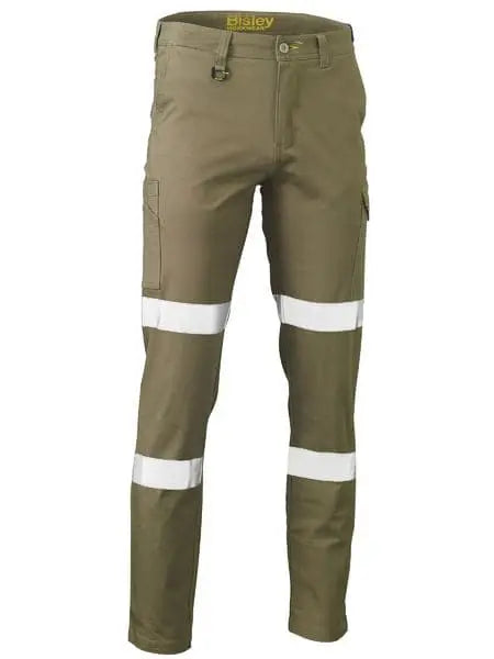 Bisley Taped Biomotion Stretch Cotton Drill Pants BPC6008T Bisley Workwear