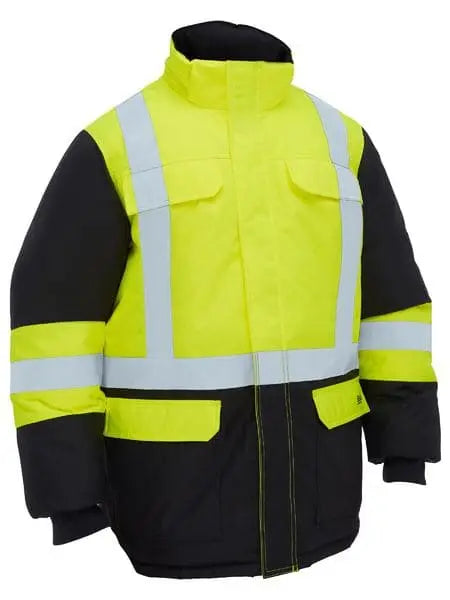 Bisley H Taped Hi Vis Freezer Hooded Jacket BJ6454HT Bisley Workwear