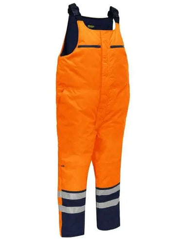 Bisley Workwear Taped Hi Vis Freezer Bib & Brace Coverall BAB6452T Bisley Workwear