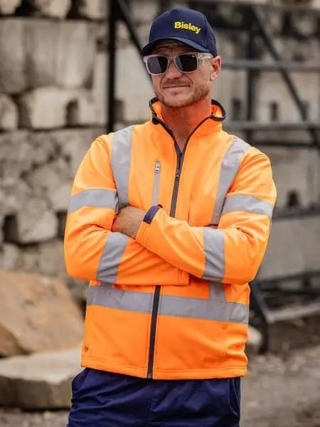 Bisley X Taped Hi Vis Softshell Jacket BJ6059XT Bisley Workwear
