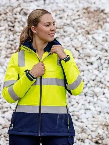 Bisley Taped Women's Hi Vis Water Repellent Fleece Hoodie BKL6571T Bisley Workwear