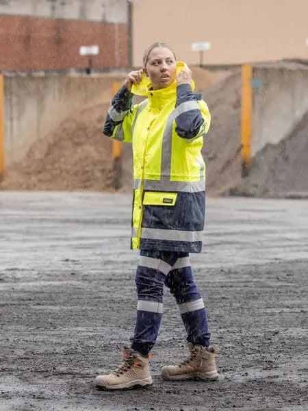 Bisley Taped Women's Hi Vis 5 in 1 Rain Jacket BKL6975 Bisley Workwear
