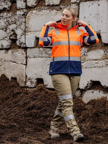 Bisley Taped Women's Hi Vis 3 in 1 Softshell Jacket BJL6078T Bisley Workwear