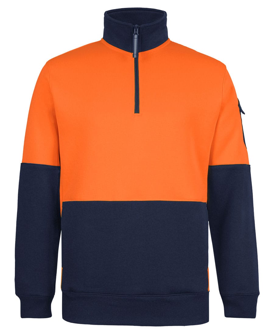 JB'S 350G Hi-Vis Half Zip Trade Hoodie 6CHVF
