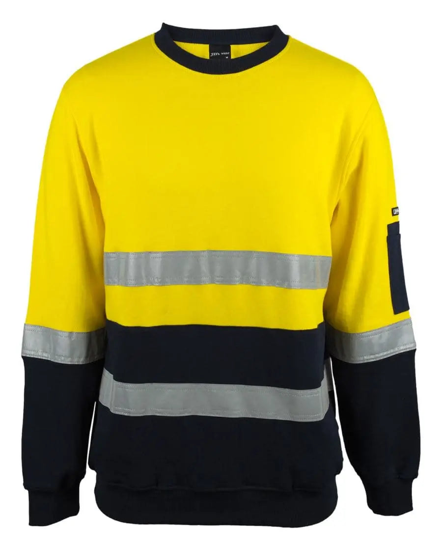 JB'S Hi-Vis 310 Cotton Day Night Crew Sweater 6DVCM Jb's Wear