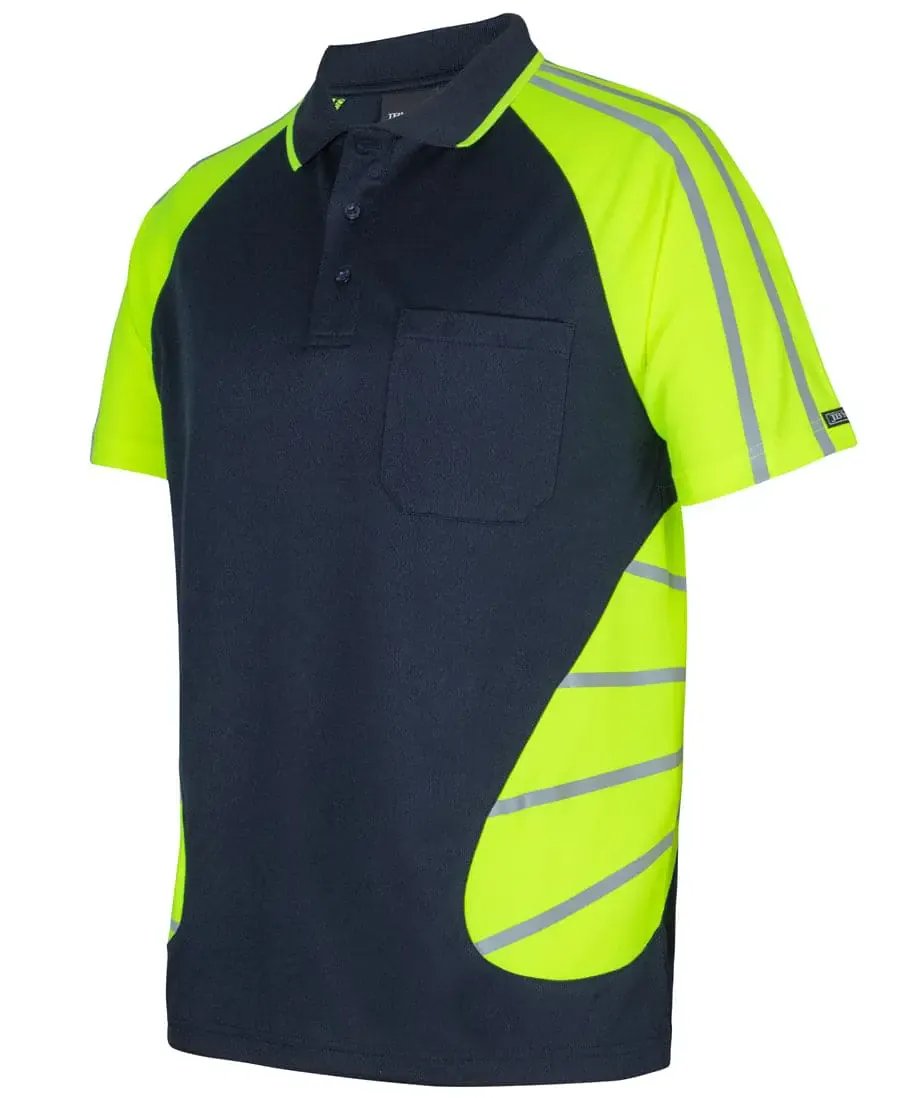 Jb's Street Spider Hi Vis Polo With Reflective Stripes 6HSSR Jb's Wear