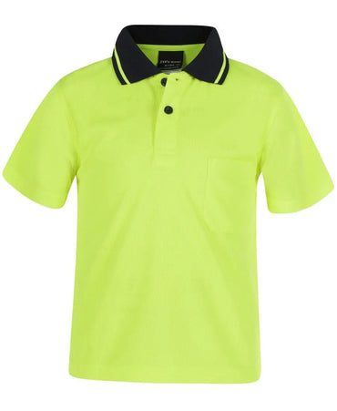 JB'S Wear Kids’ Hi-Vis Non-Cuff Traditional Polo Work Shirt 6HVNC Jb's Wear