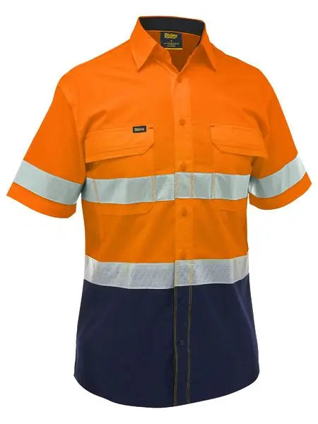 Bisley Women's X Airflow Taped Hi Vis Ripstop Work Shirt BS1491T Bisley Workwear