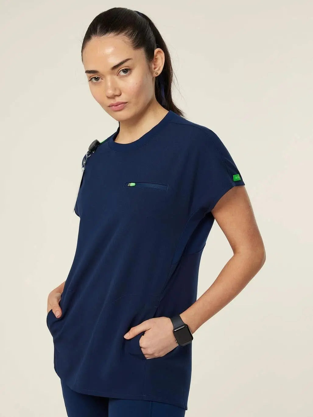 NNT Women's Crew Neck Scrub Top CATUY7 nnt